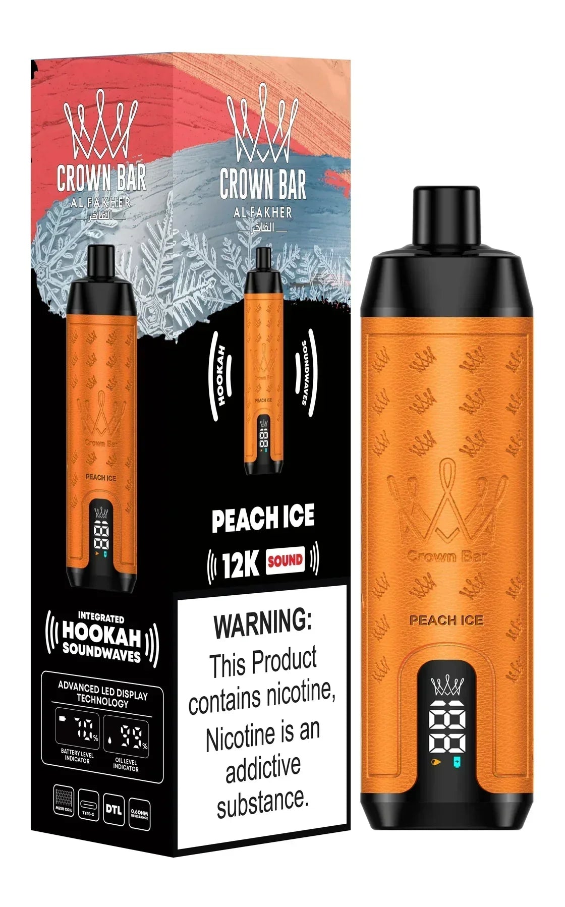 Al Fakher Crown Bar 12000 Puffs DLT Vape – Long-lasting Flavor & Rechargeable Convenience in Dubai, UAE